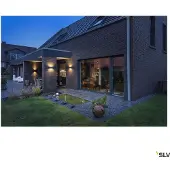 SLV LED utomhus vägglampa Sitra, Brun / rost, Aluminium / grå / zink, Modern, LED-vägglampa utomhus