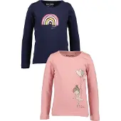 Blue Seven T-shirt mörkblå / guldgul / antracit / rosa