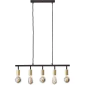 Brilliant Tiffany 99684/78 Pendellampa E27 28 W Svart (matt), Mässing