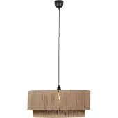 TRIO Japandi Pendellampa Svart med Brun Rep 60cm - Smilla