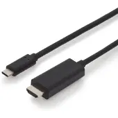 Digitus USB-C / HDMI Adapterkabel USB-C-kontakt, HDMI-A-kontakt 5.00 m Svart AK-300330-050-S Skärmad, dubbelt skärmad USB-C-skärmkabel