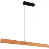TRIO Lighting Hänglampa Edgewood, dimbar, Ljust trä, Vardagsrum / matsal, Trä, Pendellampa