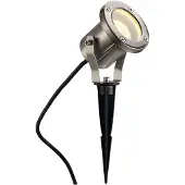 SLV Nautilus 10 markspettspotlight, rund, stål, Aluminium / grå / zink, Rostfritt stål, Modern