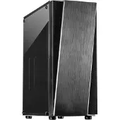 Inter-Tech T-11 TELEVEN - Tower - ATX - Seitenteil mit Fenster (Glas) Tower Datorchassi Svart
