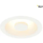 SLV Occuldas 14 inbyggnadslampa, vit, aluminium, Ø cm 14, dimbar, Vitt / opal, Vardagsrum / matsal, Aluminium / grå / zink, Modern