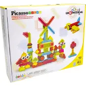PicassoTiles Picasso Tiles - Bristlelock building block set, 112pcs