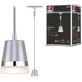 Paulmann Cone Högvolt-skensystem, Pendellampa URail GU10 10 W Krom (matt)