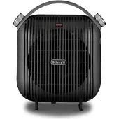De'Longhi De’Longhi HFS30C24.DG, Elektrisk värmefläkt, Keramiska, IP21, inomhus, Bord, Golv, Bord, Svart