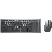 Dell Pro Plus Compact Keyboard and Mouse - KM7120W - Sats med tangentbord och mus - trådlös - 2.4 GHz, Bluetooth 5.0 - fransk - Titan gray - med 3 ...