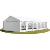 Sonstiges 6x12 m partytält, med bottenram, PVC 750, vit