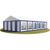 Sonstiges 6x12 m partytält, med bottenram, PVC 750, blå-vit