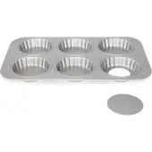 Patisse quicheform Mini med lös botten 10 cm stål silver