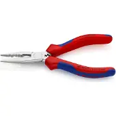 Knipex 13 05 160, Nåltänger, Kromvanadinstål, Plast, Blå, Röd, 160 mm, 139 g