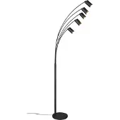 TRIO Lighting Golvlampa Marley, Svart, Vardagsrum / matsal, Metall, Modern, Golvlampa