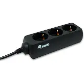 Equip 333280, 1,1 m, Typ F, Svart, CE, 3 AC-utgångar, 220 - 240 V