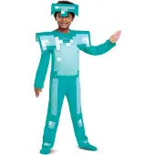 Disguise Maskeradkläder - Minecraft - Diamantrustning - - 7-8 år (122-128) - Maskeradkläder