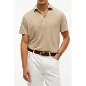 Tommy Hilfiger New York Label Regular Fit Linen Blend Polo Shirt