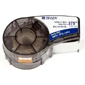 Brady M21-375-595-BL vinyltejp | vit text - blå tejp | 9,53mm x 6,4m (original)