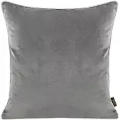 Eurofirany VELVET / 57 dubbelsidigt sammets- och linneblandningskuddfodral med kant, 45x45 cm, grå