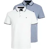 Jack & Jones T-shirt 'JJEPaulos' blå / svart / vit