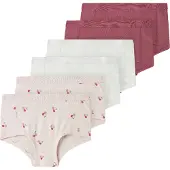 Name it Hipstertrosor - NkfHipster - 6-pack - Mauve Morgon/Cherr - - 5 år (110) - Hipstertrosor