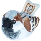 Wild republic - Plush Toy Bird With Sound 18 cm House Sparrow