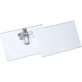 Durable Navneskilt m nål/klemme 54x90 mm - (50 stk.)