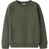 Name it Sweatshirt 'NKMVimo' mörkgrön / vit