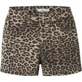 Name it Shorts - NkfRose - Noos - Silver Mink/Leopard - - 7 år (122) - Shorts