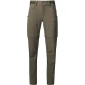 Bergans Women's Convertible Zip-Off Softshell Pants Green Mud