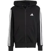 Adidas Cardigan - J 3S FL FZ HD - Black/White - - 8 år (128) - Cardigan