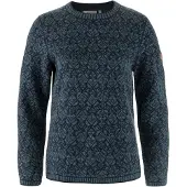 Fjällräven Women's Snow Round Neck Sweater Dark Navy