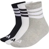 Adidas Sportsockor 'Ess' gråmelerad / svart / vit