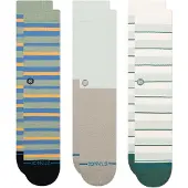 Stance Sockor ljusbeige / mörkbeige / royalblå / pastellgrön
