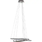 LUCANDE Pendellampa Ezana , dimbar, Aluminium / grå / zink, Vardagsrum / matsal, Metall, Modern
