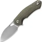 GiantMouse ACE Biblio XL green canvas micarta fällkniv