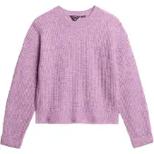 Superdry för kvinnor. W6110579A Borstad tröja rosa (L), Casual, Akryl