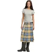 Superdry Check Pleated Midikjol