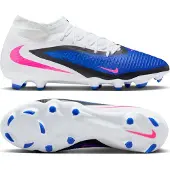 Nike Phantom 6 Academy High Cut MG Attack - Blå/Pink Blast/Vit - Multi Ground (MG), storlek 43