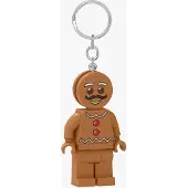 LEGO IKONISK, PEPPARKAKSGUBBE Nyckelring med LED-lampa