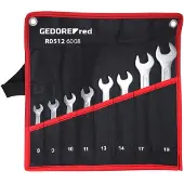 Gedore 3301081 R05126008 Dubbelskruvnyckelsats 8 delar Nyckelvidd (Metrisk) (för titel) 6 - 9 mm