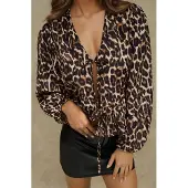 Hiccups for Kids Leopardmönstrad V-ringad Blus