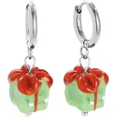 Cala Rose Örhängen 'EMERALD GIFT' silver