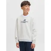 Jack & Jones Sweatshirt - JcoTier - White Melange - - 10 år (140) - Sweatshirt