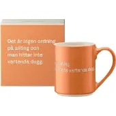 Design House Stockholm Astrid Lindgren Mugg Det Är Ingen Ordning 35 cl Orange, Design House Stockholm