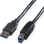 Roline USB-kabel USB 3.2 Gen1 USB-A kontakt, USB-B kontakt 1.80 m Svart Skärmad 11.02.8870