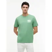 Tommy Hilfiger T-shirt 'Logo Graphic' ljusgrön / vit