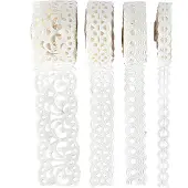 Creativ Company Pappersspets Vit Bredd 8-23 mm 4x2 m Creativ Company