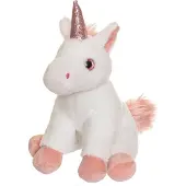 Teddykompaniet Gosedjur - Enhörning - 25 cm - Vit - - One Size - Gosedjur