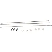 Zipp Cx-ray Straight Pull External 3 Units Spokes Svart 260 mm